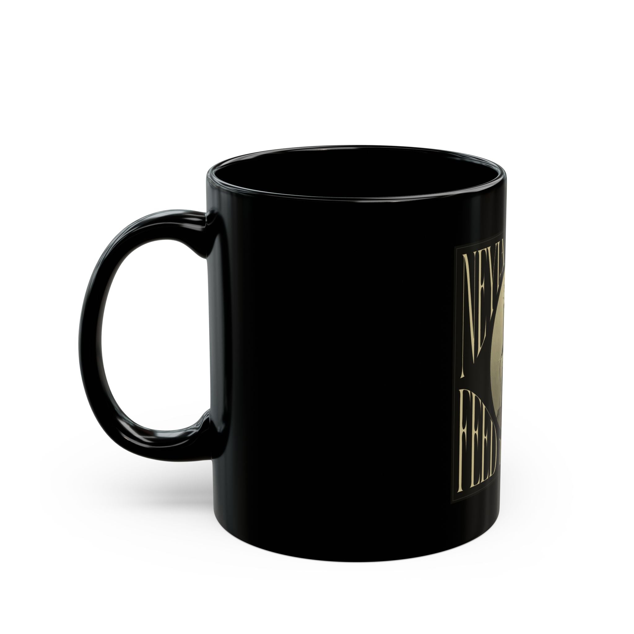 Feed the Flame Black Mug — Goth Vintage Portrait Coffee Cup